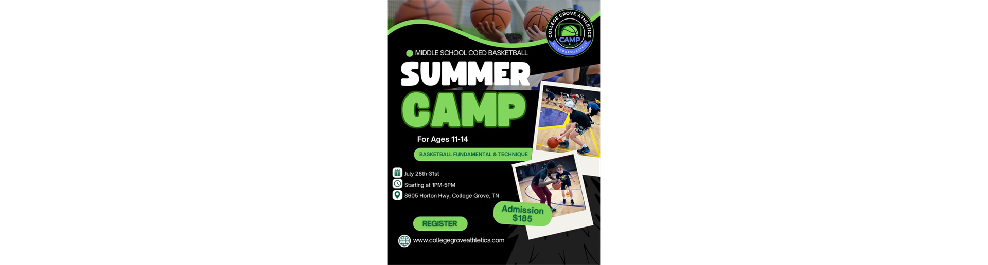 Middle School Basketball Camp